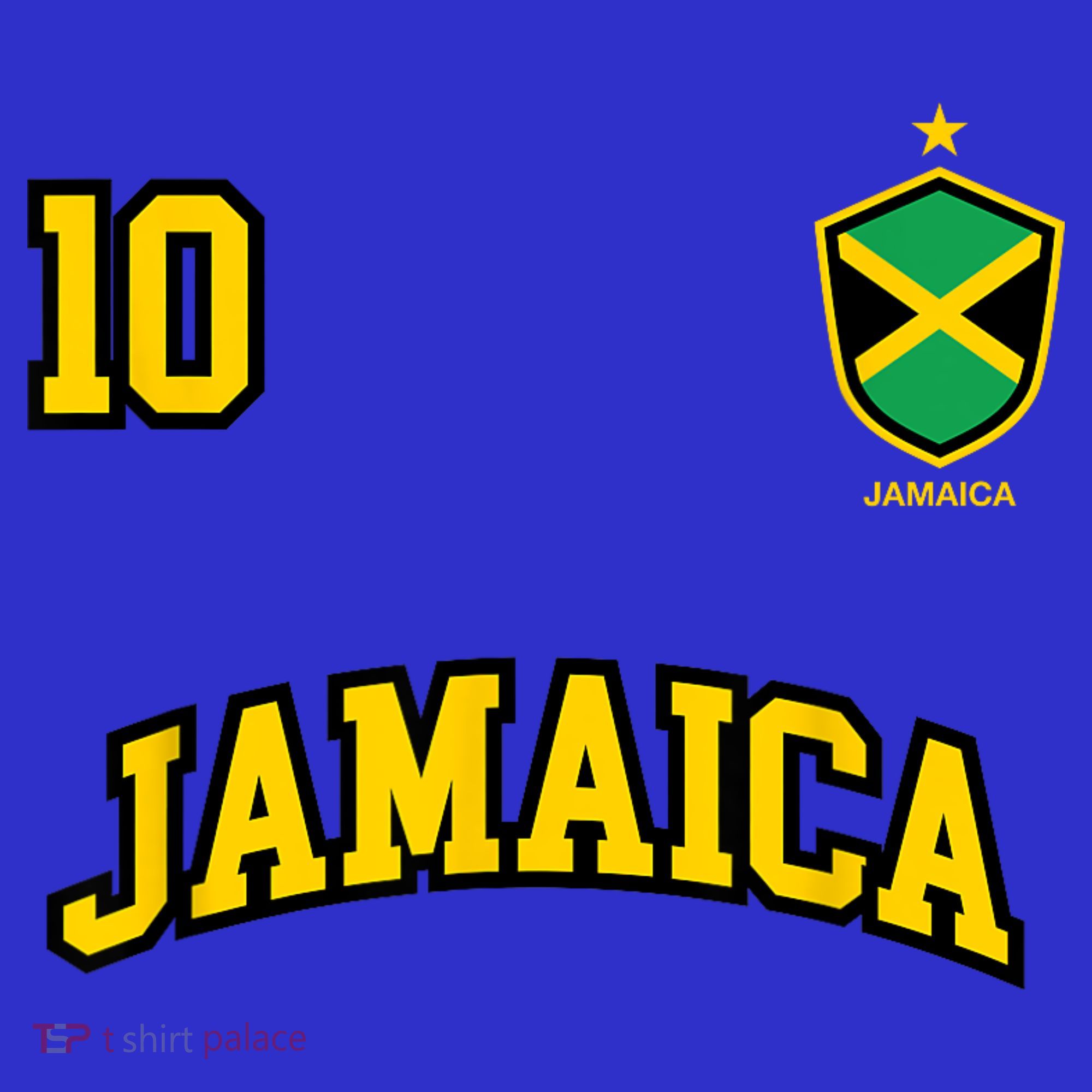 Jamaica Shirts Number 10 Soccer Team Sports Jamaican Flag T-Shirt