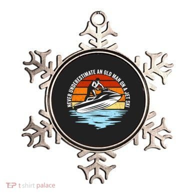 Jet Skiing Never Underestimate An Old On A Jet Ski Cool Gift Ornament