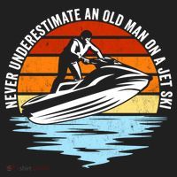 Jet Skiing Never Underestimate An Old On A Jet Ski Cool Gift Hat thumb 2