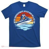 Jet Skiing Never Underestimate An Old On A Jet Ski Cool Gift T-Shirt thumb 0