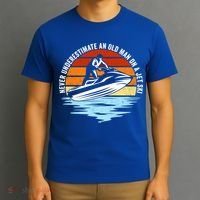 Jet Skiing Never Underestimate An Old On A Jet Ski Cool Gift T-Shirt thumb 3