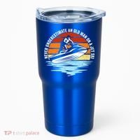 Jet Skiing Never Underestimate An Old On A Jet Ski Cool Gift Tumbler thumb 0