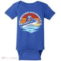 Jet Skiing Never Underestimate An Old On A Jet Ski Cool Gift Baby Bodysuit thumb 0