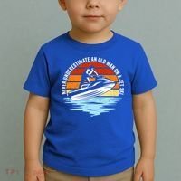 Jet Skiing Never Underestimate An Old On A Jet Ski Cool Gift Toddler T-Shirt thumb 2