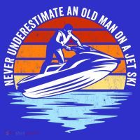 Jet Skiing Never Underestimate An Old On A Jet Ski Cool Gift Kids T-Shirt thumb 4
