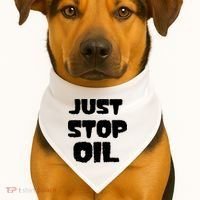 Just Stop Oil USA-Made Doggie Bandana thumb 1