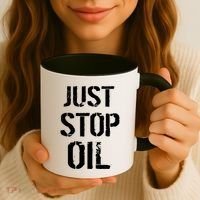 Just Stop Oil Climate Crisis Coffee Mug thumb 3