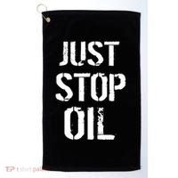 Just Stop Oil Climate Crisis Golf Towel thumb 0
