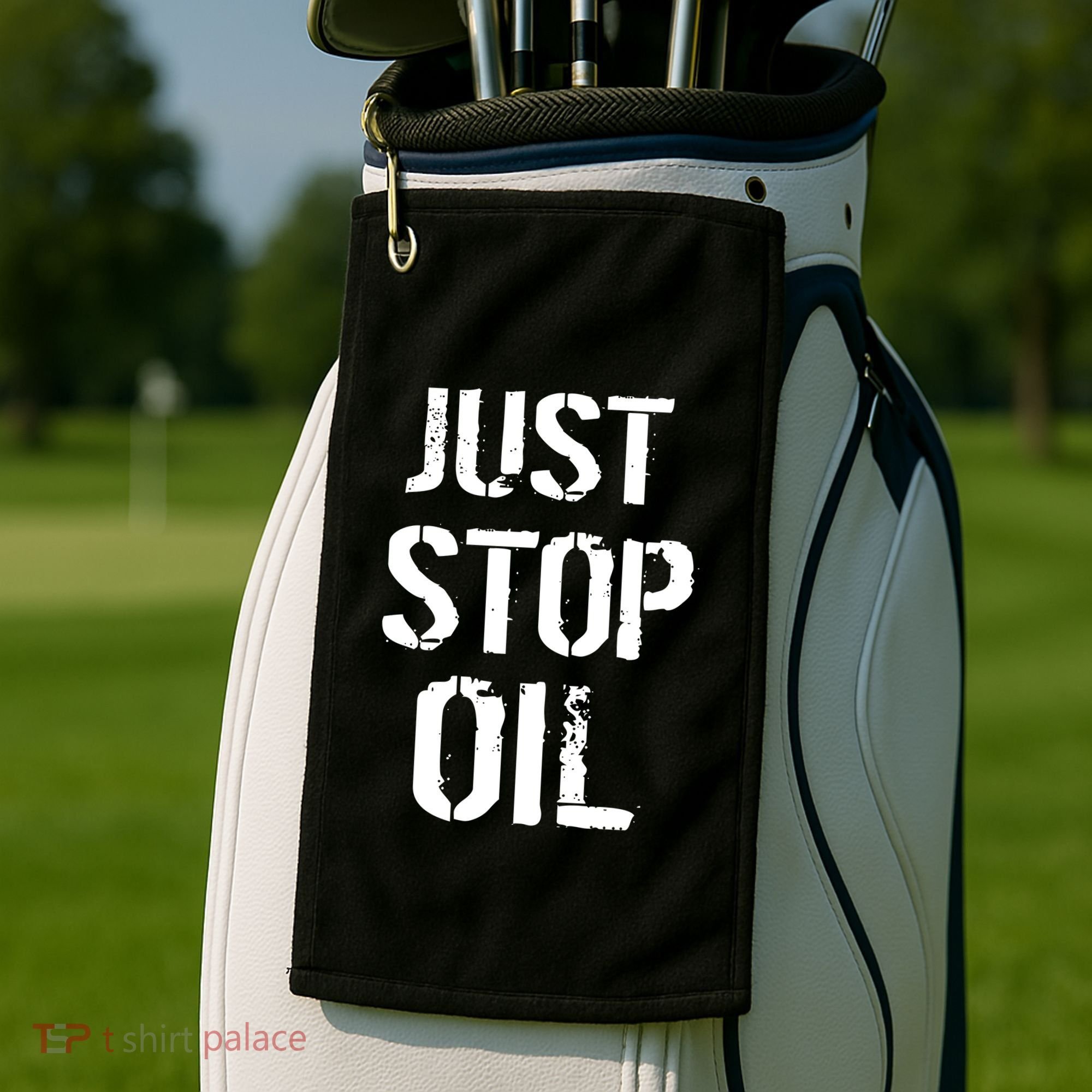 Just Stop Oil Climate Crisis Golf Towel