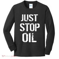 Just Stop Oil Climate Crisis Kids Long Sleeve Shirt thumb 0