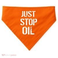 Just Stop Oil Climate Crisis USA-Made Doggie Bandana thumb 0
