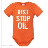 Just Stop Oil Climate Crisis Baby Bodysuit thumb 0