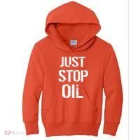 Just Stop Oil Climate Crisis Kids Hoodie thumb 0