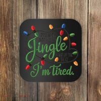 Jingle Some Of The Way Funny Chrismas Saying Coaster thumb 0