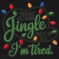 Jingle Some Of The Way Funny Chrismas Saying Tote Bag thumb 4