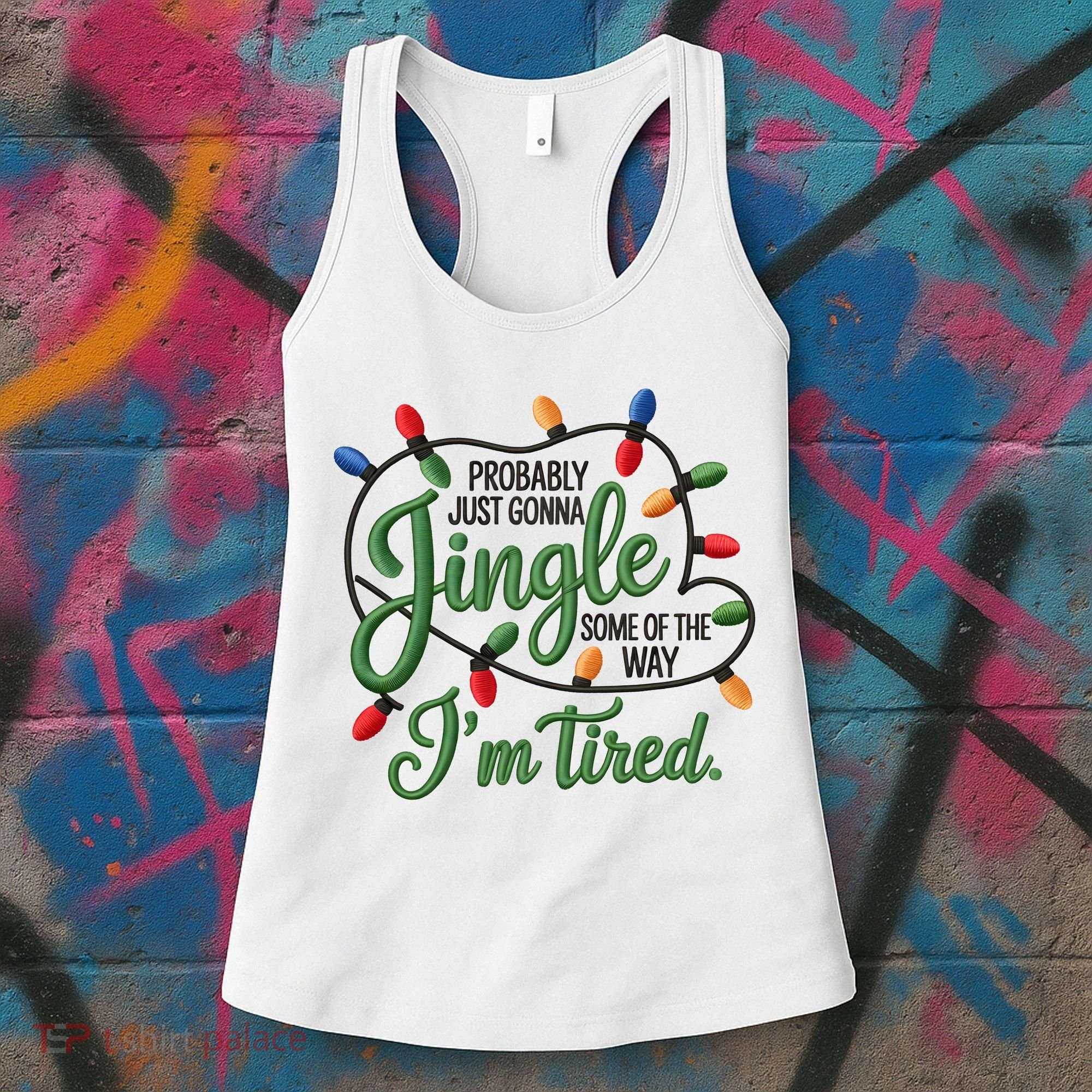 Jingle Some Of The Way Funny Chrismas Saying Women's Tank Top