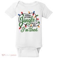 Jingle Some Of The Way Funny Chrismas Saying Baby Bodysuit thumb 0