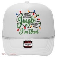 Jingle Some Of The Way Funny Chrismas Saying Hat thumb 0