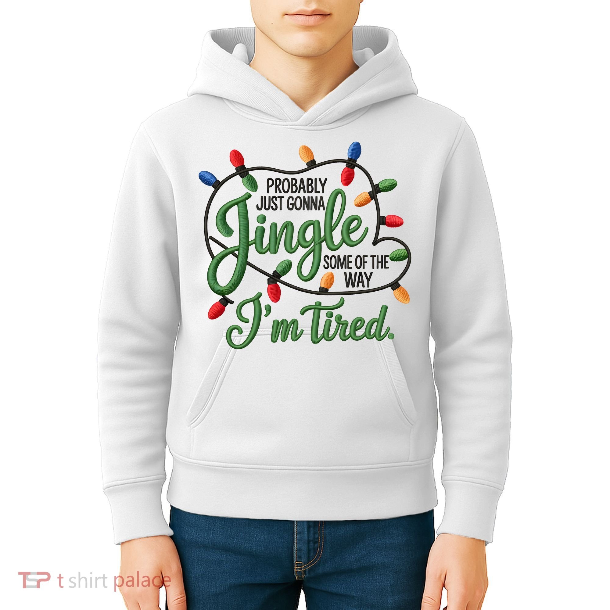 Jingle Some Of The Way Funny Chrismas Saying Kids Hoodie