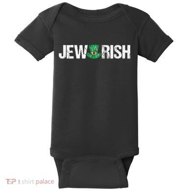 Jewish St. Patricks Day Funny Jewrish Drinking Baby Bodysuit