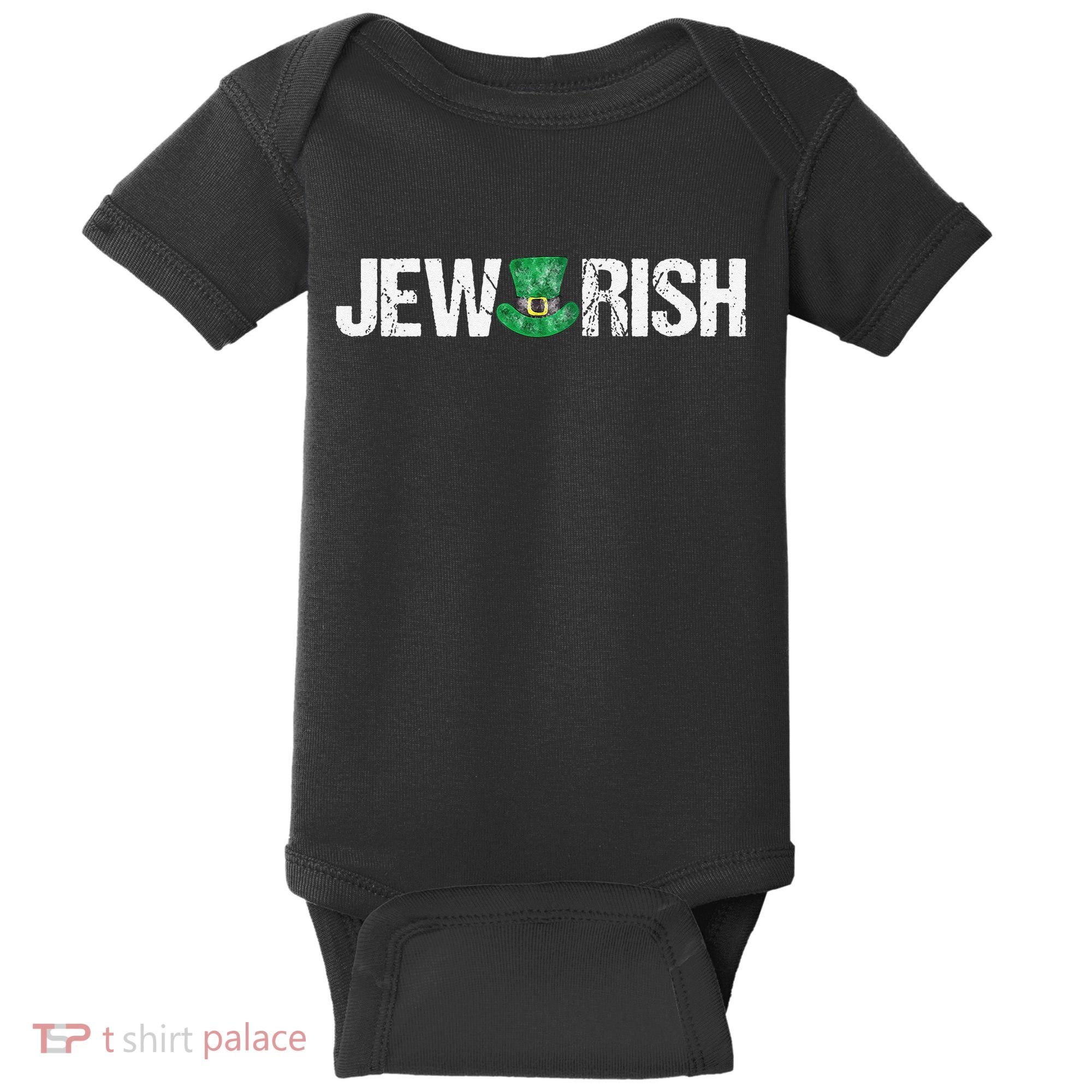 Jewish St. Patricks Day Funny Jewrish Drinking Baby Bodysuit