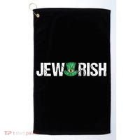 Jewish St. Patricks Day Funny Jewrish Drinking Golf Towel thumb 0
