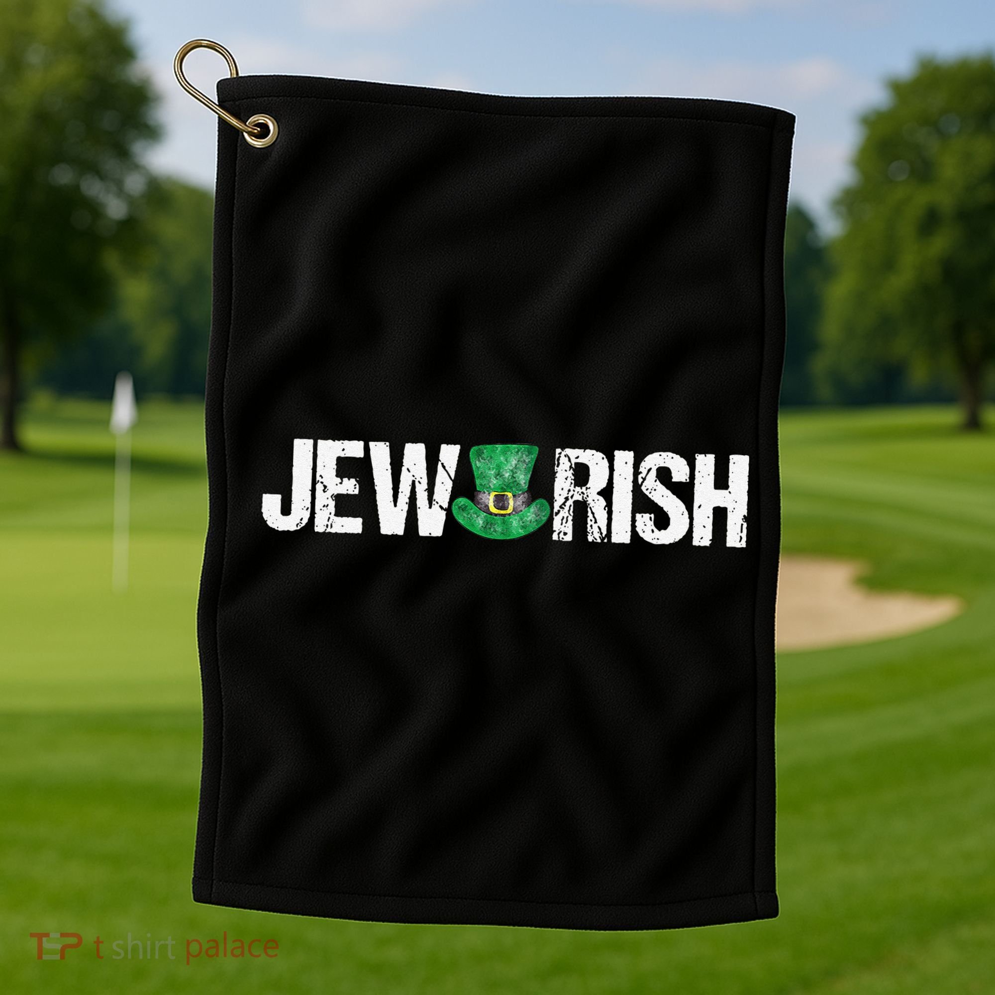 Jewish St. Patricks Day Funny Jewrish Drinking Golf Towel