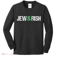 Jewish St. Patricks Day Funny Jewrish Drinking Kids Long Sleeve Shirt thumb 0