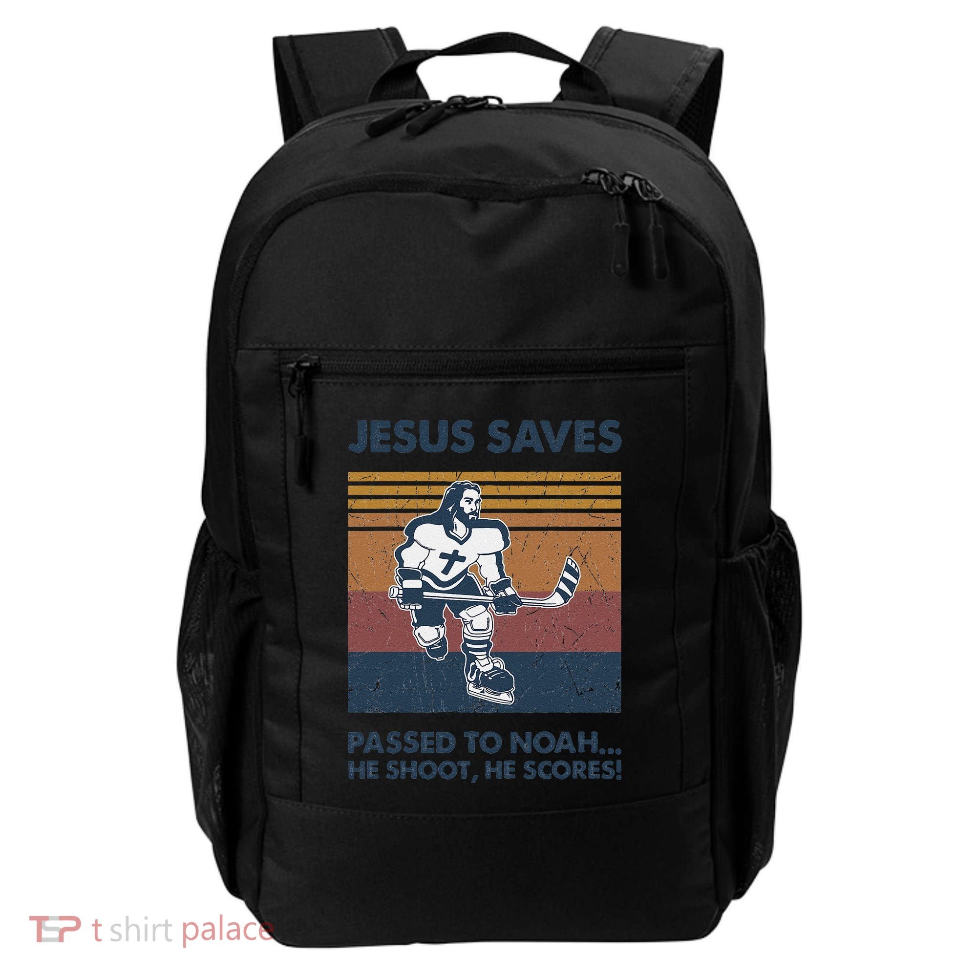 Jesus Saves Passes To Noah He Shoots He Scores Backpack