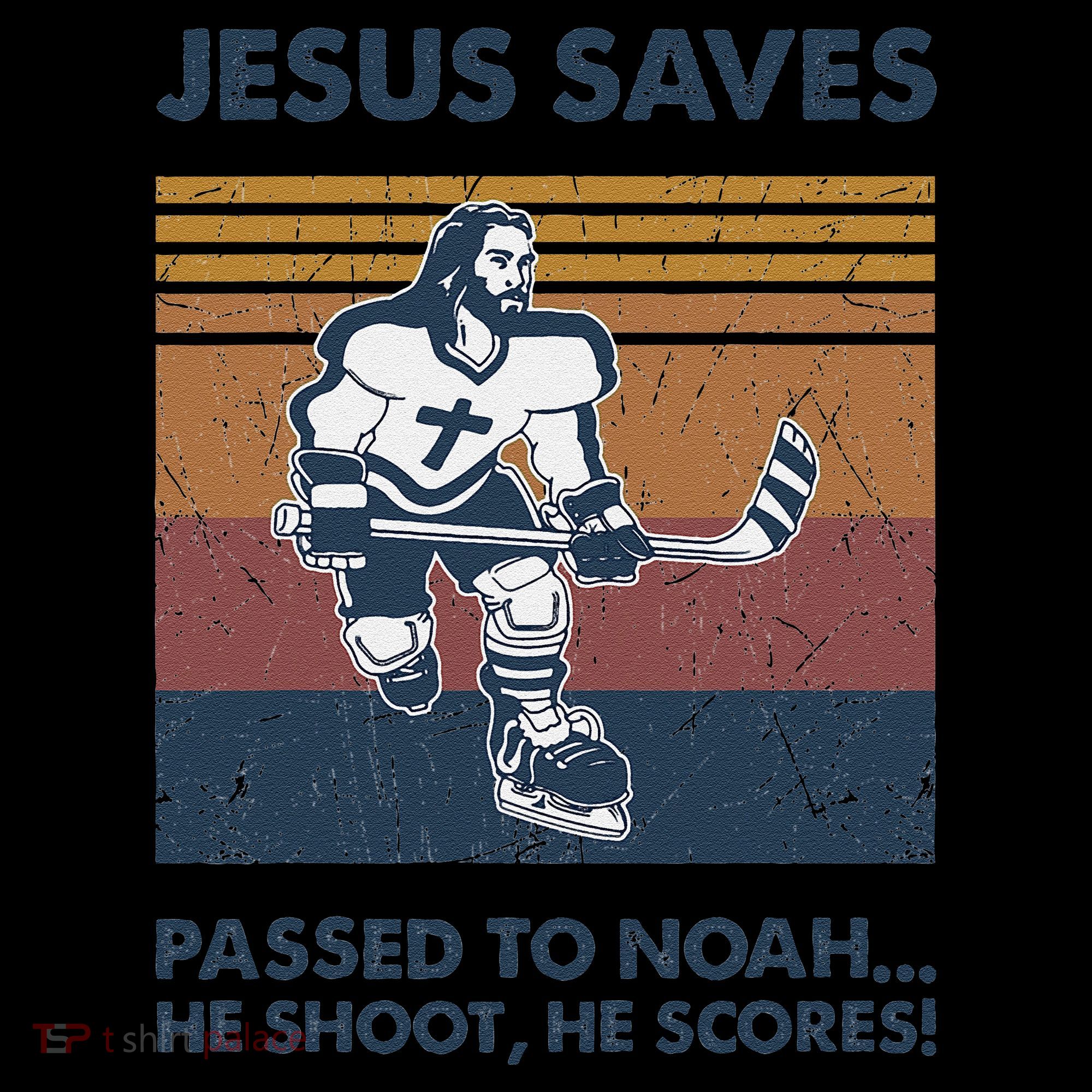 Jesus Saves Passes To Noah He Shoots He Scores Coffee Mug