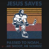Jesus Saves Passes To Noah He Shoots He Scores Visor thumb 3