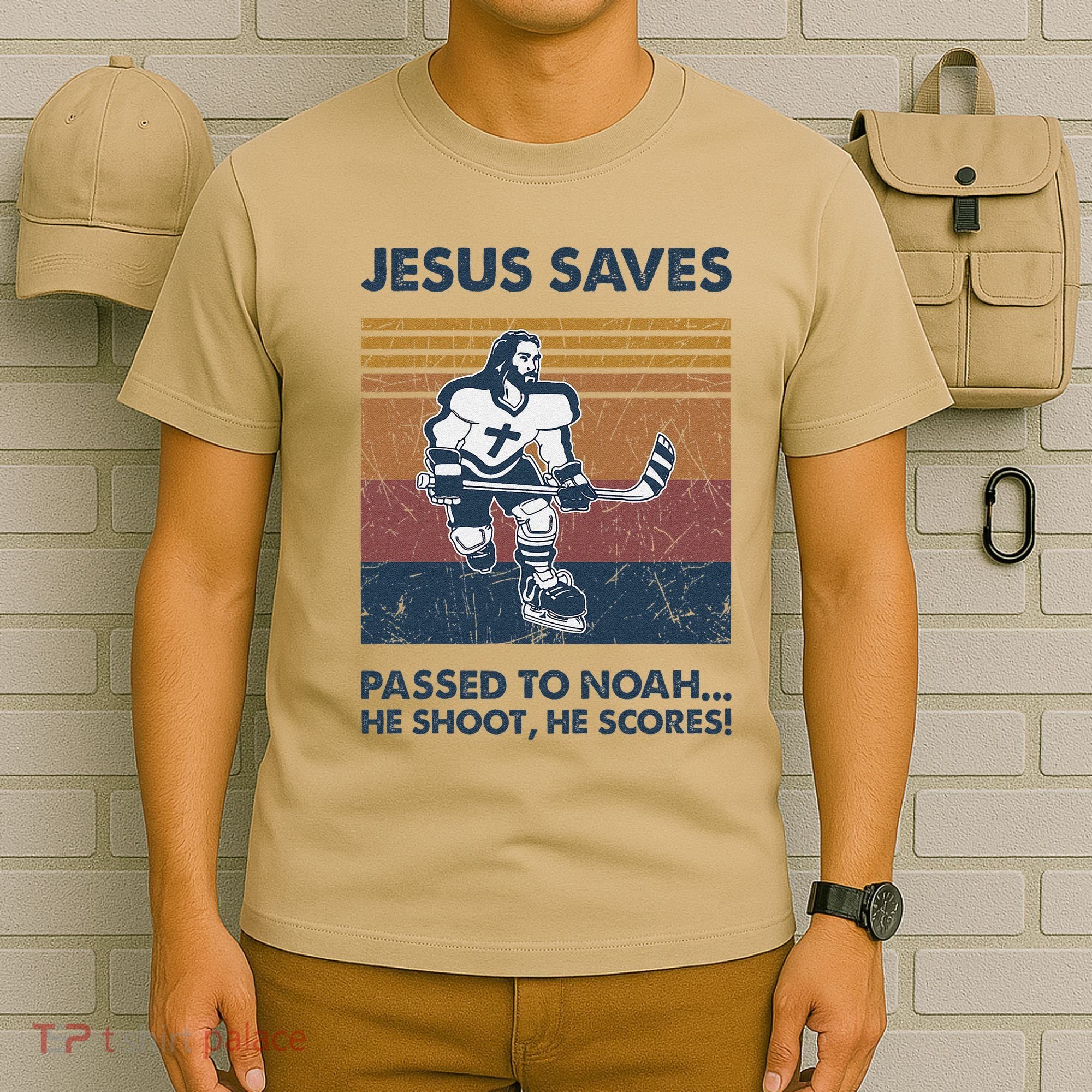 Jesus Saves Passes To Noah He Shoots He Scores T-Shirt
