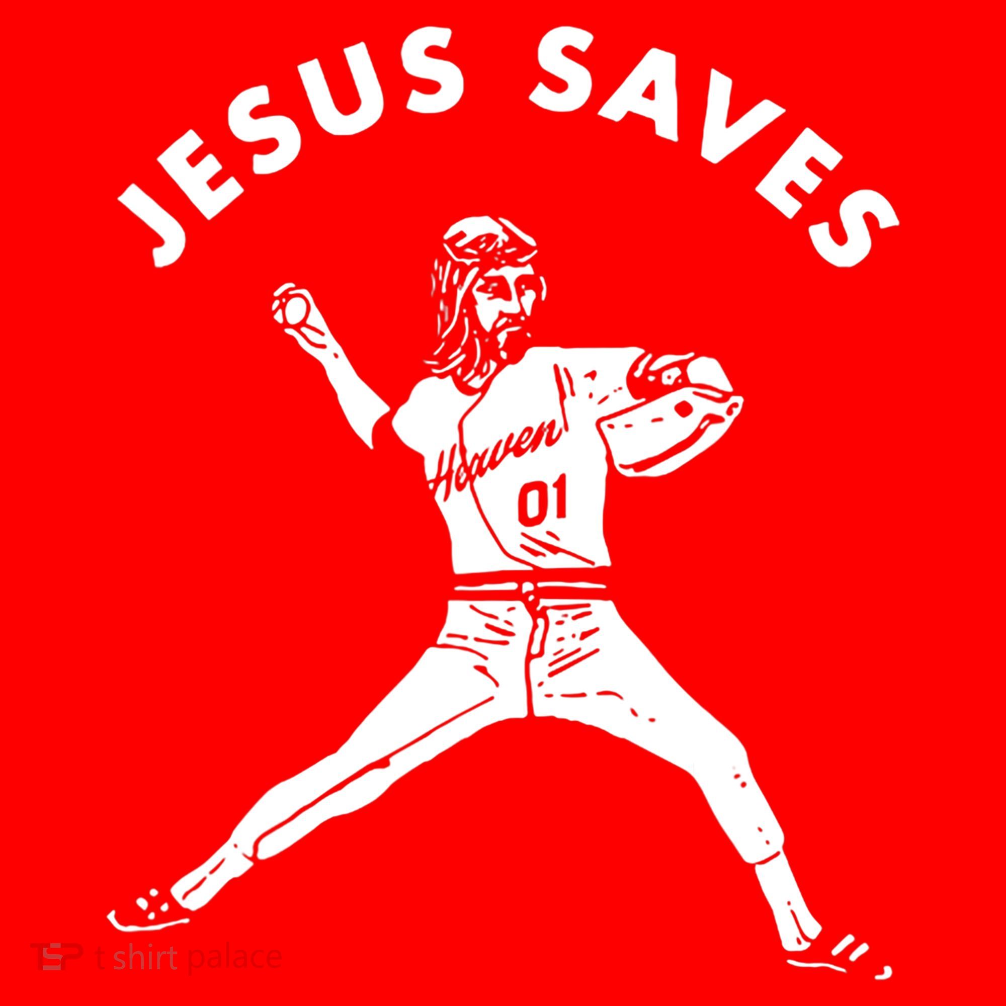 Jesus Saves Religious Christian Faith Baseball Santa Hat