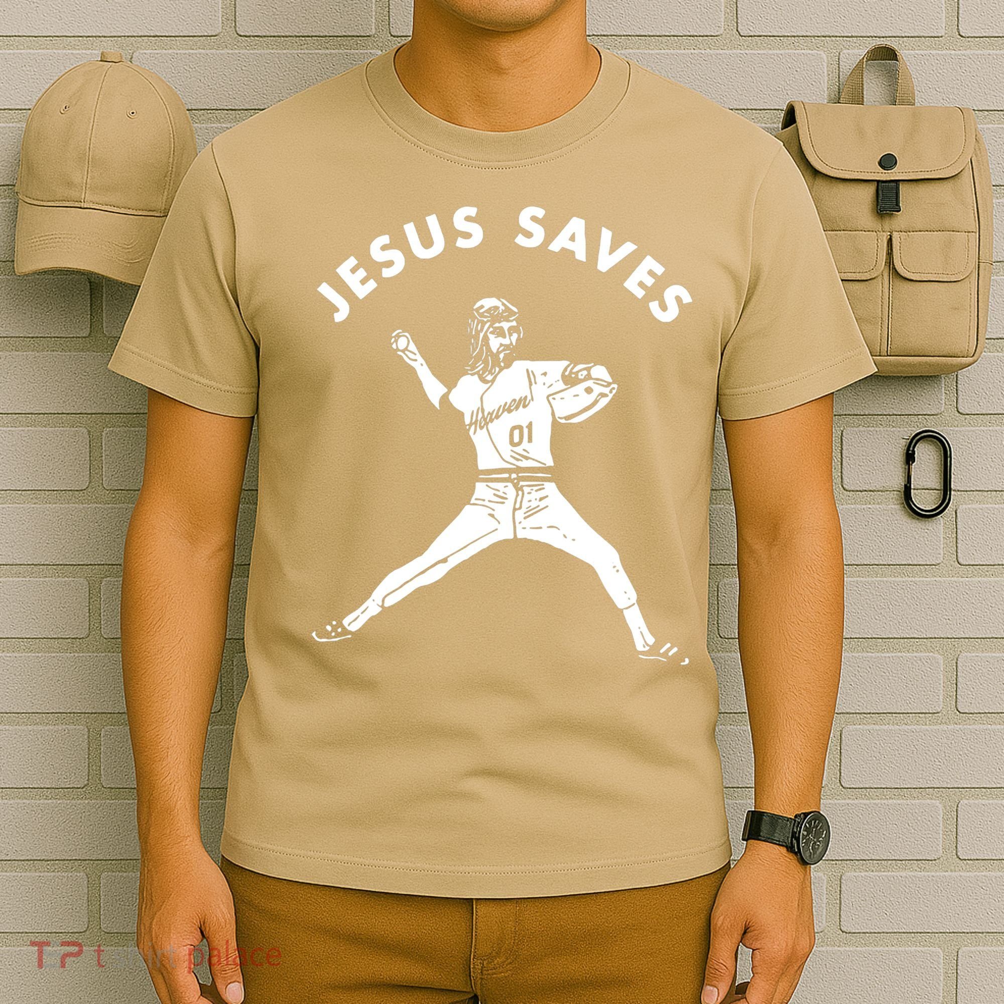Jesus Saves Religious Christian Faith Baseball T-Shirt