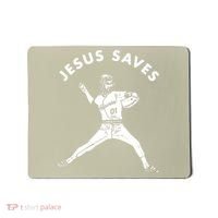 Jesus Saves Religious Christian Faith Baseball Mousepad thumb 0