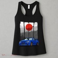 Jdm Skyline R34 Car Tuning Japan Rising Sun Drift Women's Tank Top thumb 3