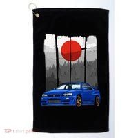 Jdm Skyline R34 Car Tuning Japan Rising Sun Drift Golf Towel thumb 0