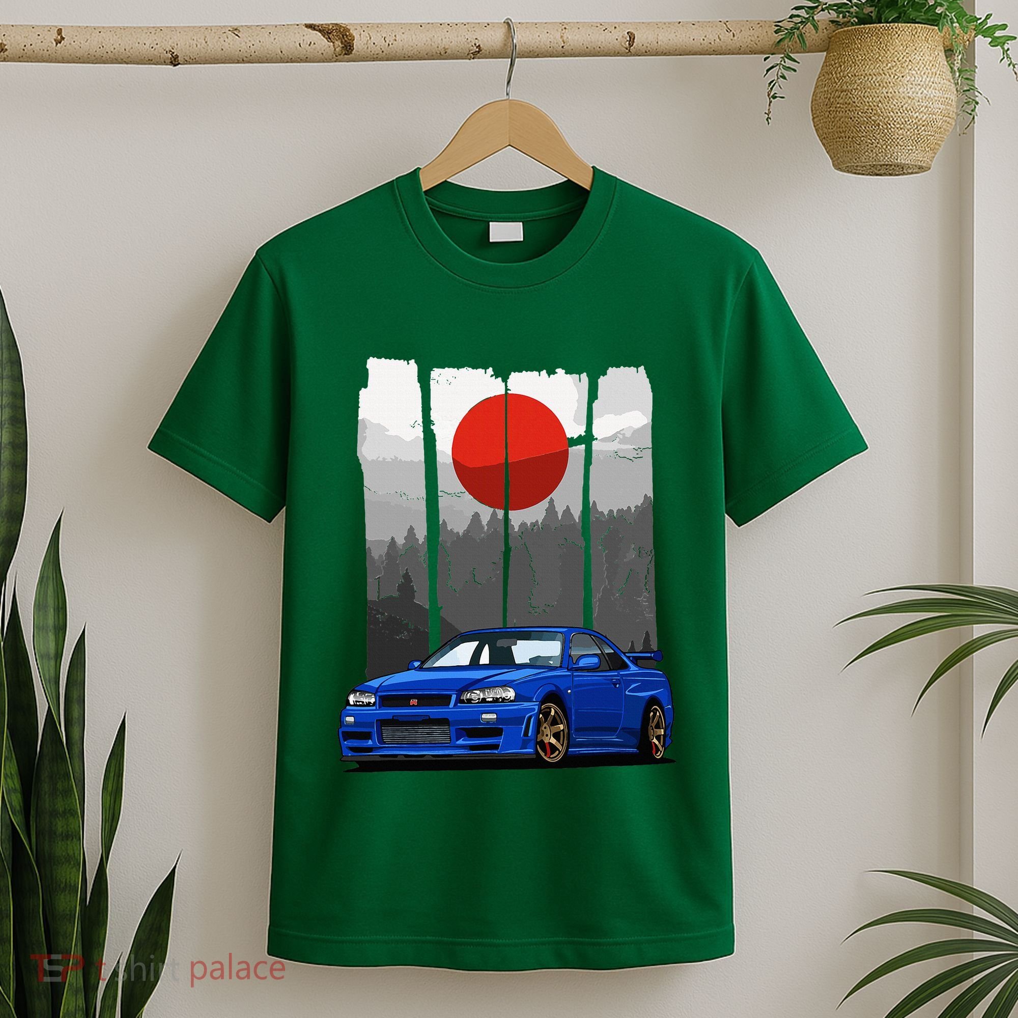 Jdm Skyline R34 Car Tuning Japan Rising Sun Drift T-Shirt