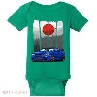 Jdm Skyline R34 Car Tuning Japan Rising Sun Drift Baby Bodysuit thumb 0