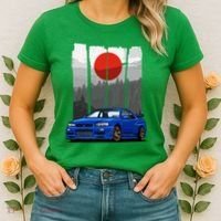 Jdm Skyline R34 Car Tuning Japan Rising Sun Drift Women's T-Shirt thumb 2