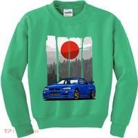Jdm Skyline R34 Car Tuning Japan Rising Sun Drift Kids Sweatshirt thumb 0
