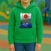 Jdm Skyline R34 Car Tuning Japan Rising Sun Drift Kids Hoodie thumb 3