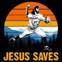 Jesus Saves Retro Baseball Pitcher Coffee Mug thumb 5