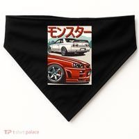 JDM Skyline R32 Car Tuning Japan Rising Sun Drift USA-Made Doggie Bandana thumb 0
