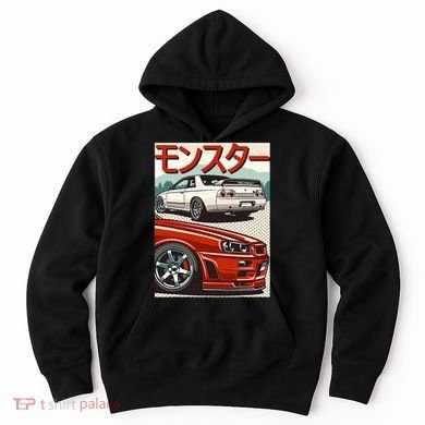 JDM Skyline R32 Car Tuning Japan Rising Sun Drift Hoodie