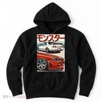 JDM Skyline R32 Car Tuning Japan Rising Sun Drift Hoodie thumb 0