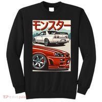 JDM Skyline R32 Car Tuning Japan Rising Sun Drift Sweatshirt thumb 0