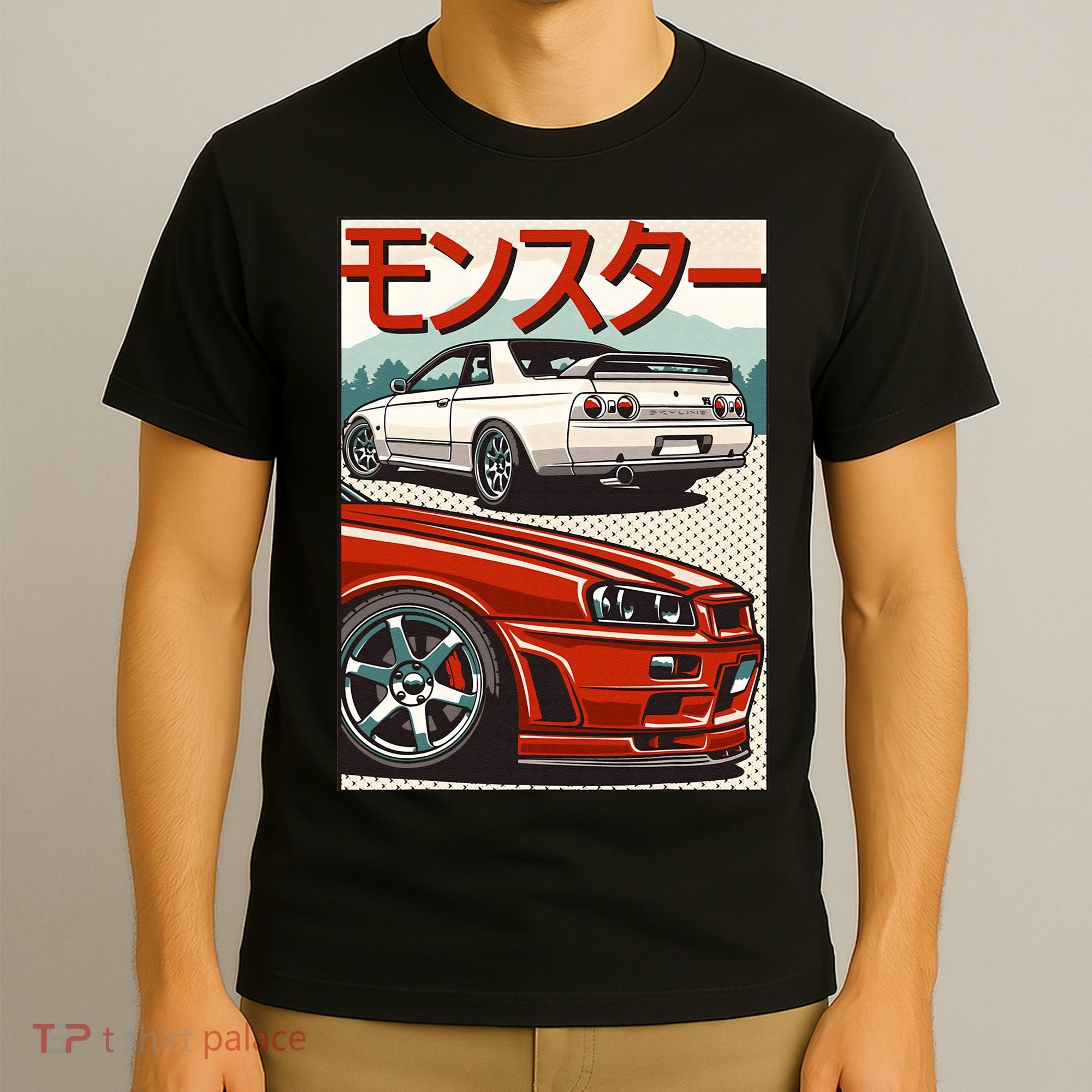 JDM Skyline R32 Car Tuning Japan Rising Sun Drift T-Shirt