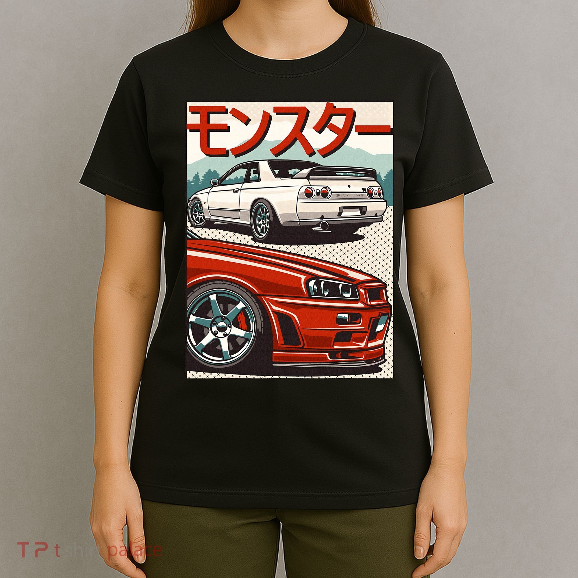 JDM Skyline R32 Car Tuning Japan Rising Sun Drift T-Shirt