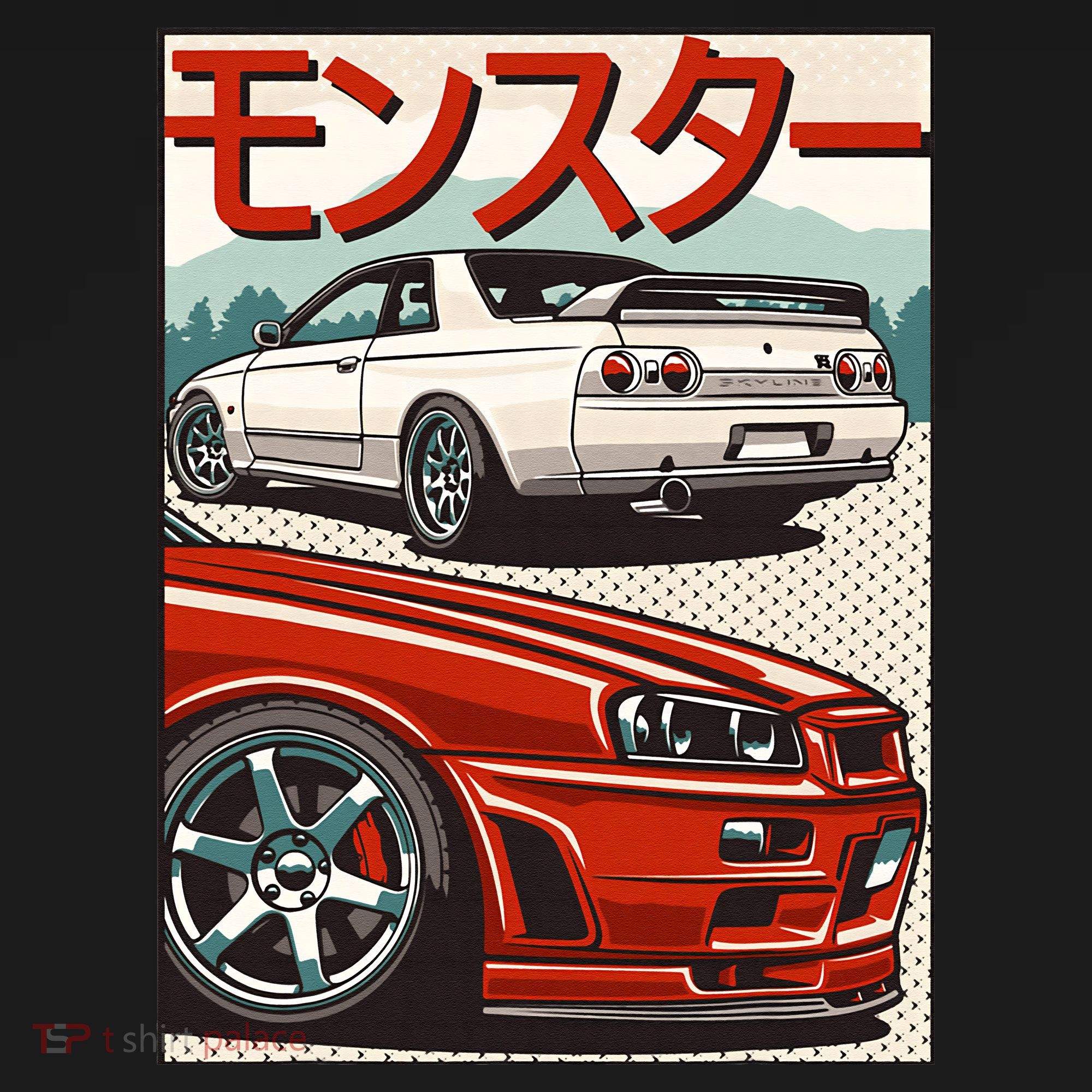 JDM Skyline R32 Car Tuning Japan Rising Sun Drift T-Shirt